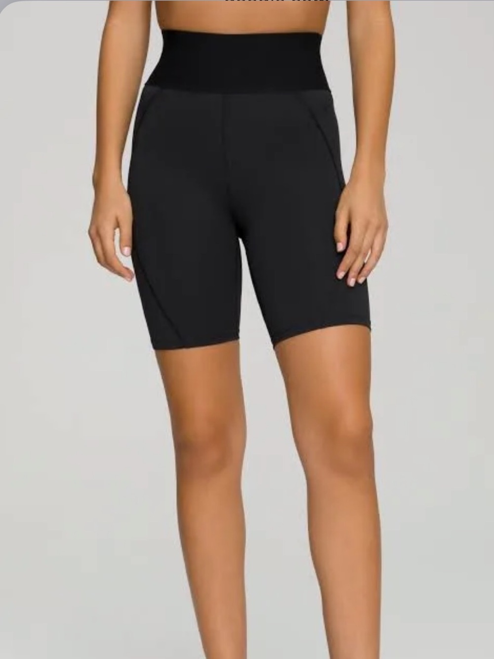 Good American Black High-Waist Bike Shorts size 3